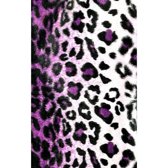 Rare Lip Service Vintage FREAKS IN FUR Y2K  Purple Leopard Lace-Up Flared Pants - Picture 7 of 9